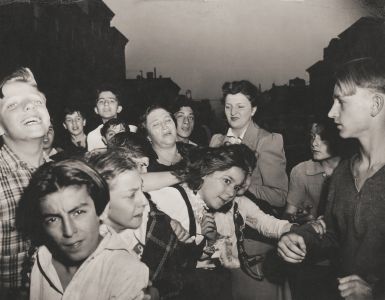 New York City crowd, photo by Weegee.